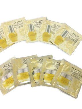 L’Occitane Immortelle Divine Face Cream X5 & Eye & Lip Contour X 5 Samples NEW